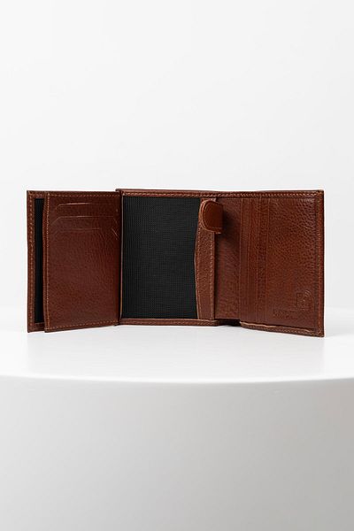 BAYDERİ Santo Genuine Leather Men's Wallet with Small Excess Card Container