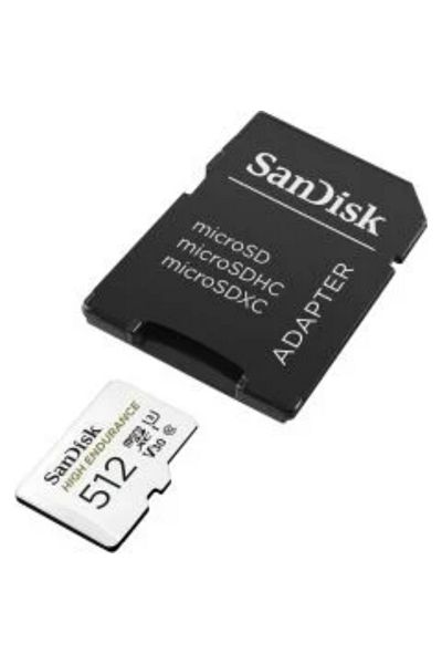 SanDisk 512Gb 100/40Mb/S Microsdxc C10 V30 Memory Card with Adapter - High Endurance Sdsqqnr-512G-Gn6Ia