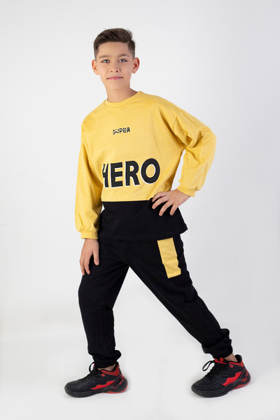 Harika KIDS Boy's Hero Printed Πλεκτό Basic Σετ αθλητικής φόρμας