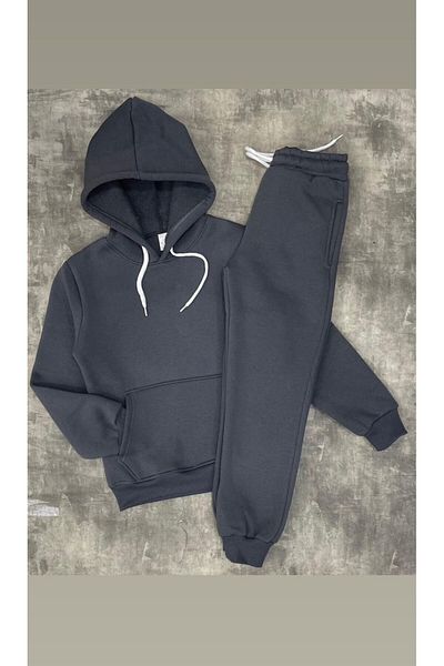 ESKİŞEHİR YUMURCAK Children's Smoked Anthracite Color Three Thread Shardon Track Suit