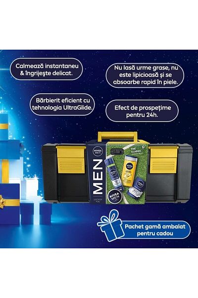 NIVEA Men: Creme cream 75 ml + Protect-Care Gel 200 ml, Protect Care 100 ml, Active Energy Gel 250