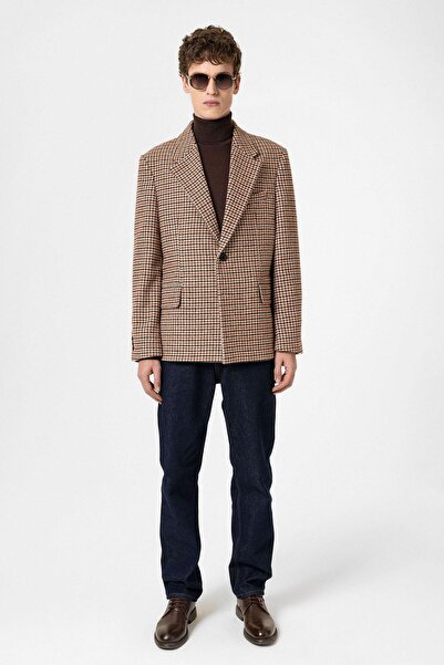 Antioch Kiremit Vintage Erkek Blazer Ceket