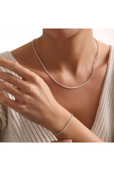 Sembol Gold 14 Ayar Su Yolu Beyaz Altın Set