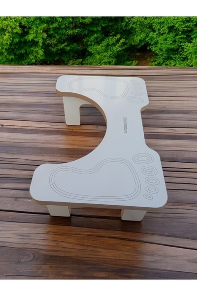 ElisGiftStore Beyaz Klozet Çömelme Ayak Taburesi, Basamak Taburesi, Wc Tuvalet Taburesi, Klozet Ayaklığı Eh040