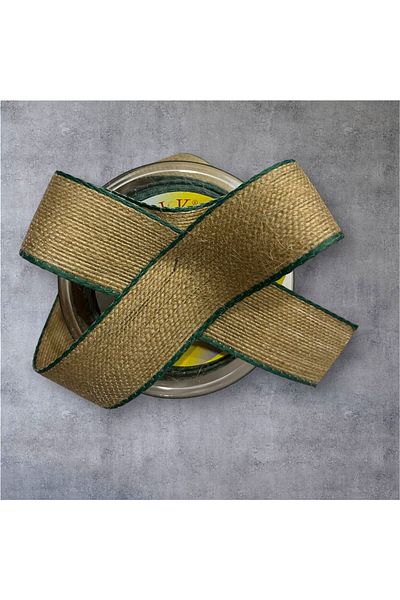 MASAL TUHAFİYE Κορδέλα γιούτας 2 μέτρων 38 mm - Σχέδιο άκρης με κορδέλα