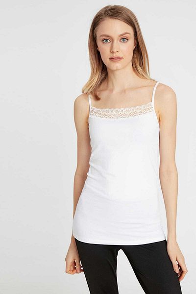 LC Waikiki Women's White Undershirt 9SM542Z8