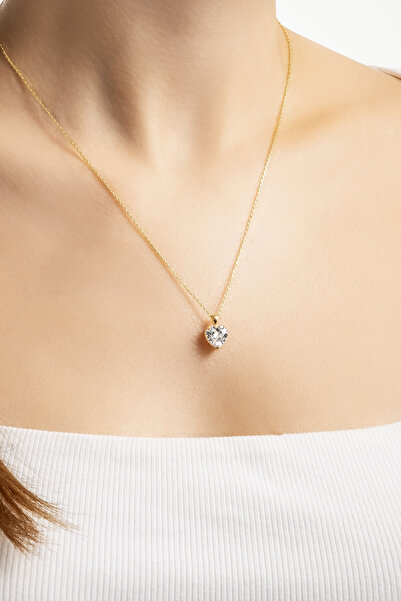 So CHIC... Gizemli Kalp 18 Ayar Sarı Altın Kaplama 45 Cm Gümüş Kolye