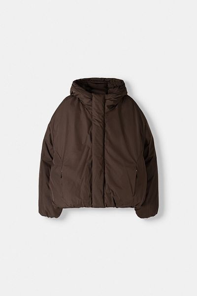 Bershka Hooded Crop down Coat