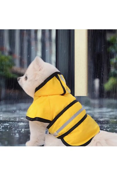 Proxy Paws Yellow Rain and Windproof Dog Raincoat