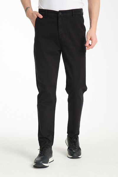 muzzo jeans High Waist Cotton Black Chino Pants
