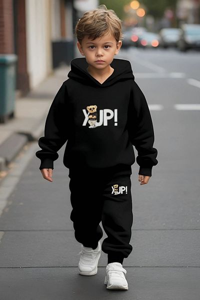 Merry Store Seasonal Printed Unisex Children's Hoodie and Kangaroo Pocket Set
