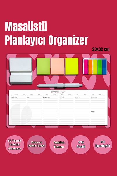 Copyrite Комплект органайзери за настолен планер |23x32 см| Функционален, стилен настолен планер