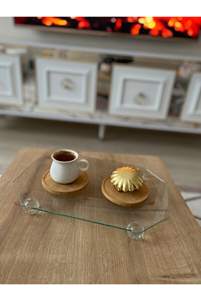 Housess Orchid Glass Crystal Standing Tray