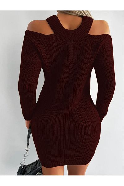 AQE FASHION Rochie tunică cu mânecă lungă, cu mânecă lungă, cu nasturi, pentru femei