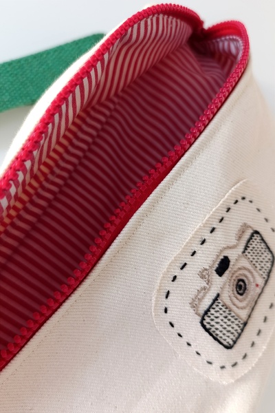 Mori Accessories Morii Vintage Camera Nakışlı El Yapımı Bel Çantası