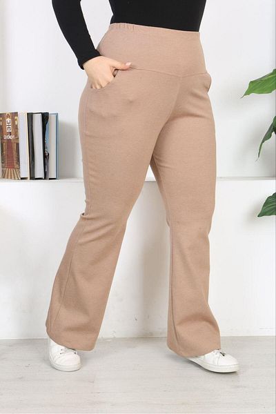 EMEZ Dark Cream Recoiler Spanish Leg Pants