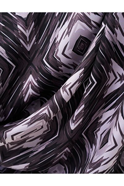 Kayra Soyut Desen Eşarp Siyah