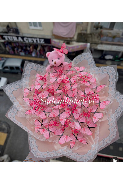 Genel Markalar Kelebek buketi ayıcıklı