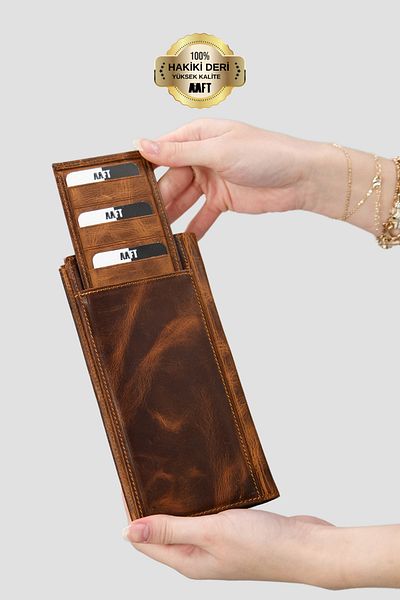 MFT Leather Design Πορτφόλιο Lilyum 7286 από γνήσιο δέρμα Unisex με θήκη τηλεφώνου