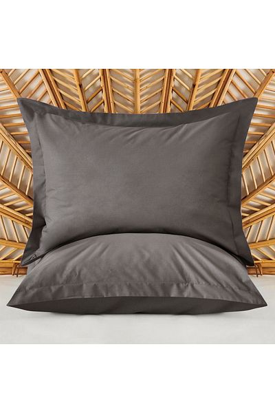 Evidea Soft Oxford 2-Piece Pillowcase - Grey / Stone - 50X70 cm