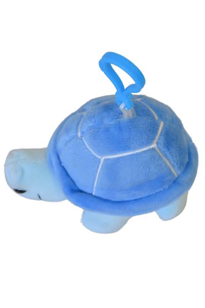 SELAY TOYS Blue Plush Sleeping Turtle - Keychain 1534