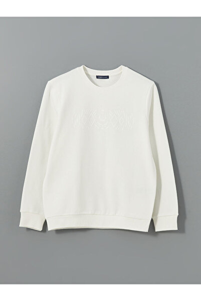 LC Waikiki Ανδρικό χοντρό φούτερ με μακρυμάνικο λαιμόκοψη Lcw