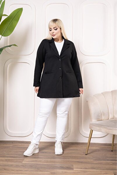 EMEZ سترة قماش الصلب الأسود