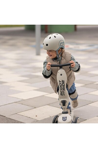 SCOOT AND RIDE S-m Dizlik Ve Dirseklik Scooter Koruyucu Set Açık Gri 230926-00027
