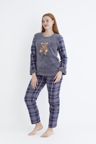 ROMEO LİFE 8030 بدلة بيجامة شتوية من الصوف