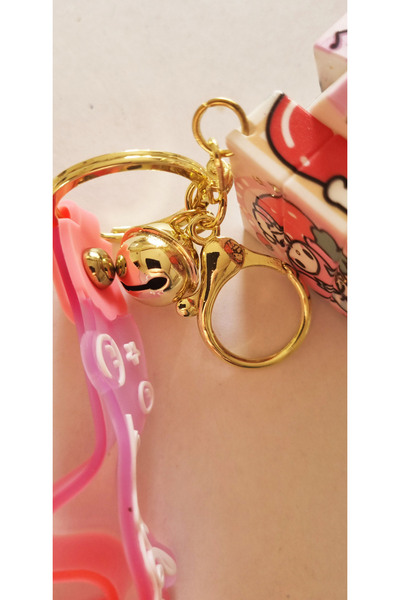 Modellino 4 Fonksiyonlu Rubik Küp Sabır/Zeka Küpü Kawai Kuromi Puzzle Anahtarlık & Silikon Zilli Bileklik