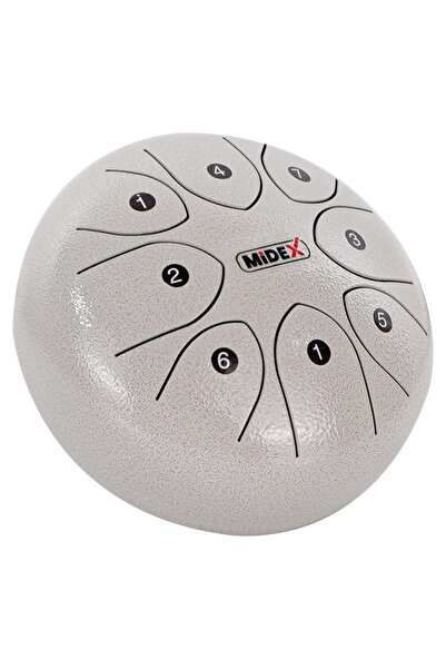 Midex TD-88WH Çelik Dil Davul Handpan 8 İnç 8 Ton Steel Tongue Drum Full Set