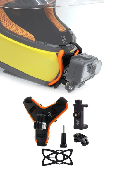 RUGGED Kask için Alt Çene Bağlantı Aparatı Aksiyon Kamera ve Telefon Tutucu S...