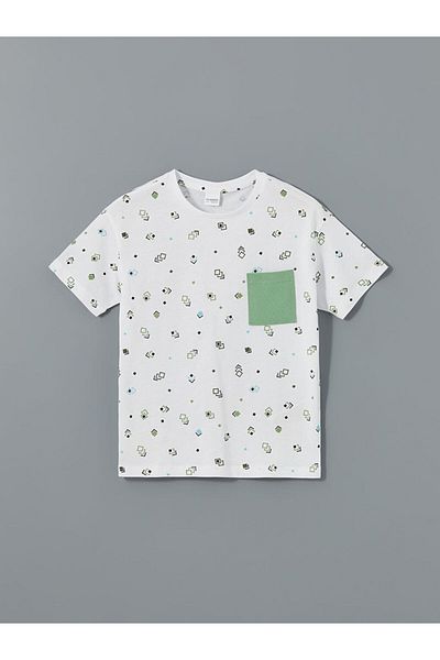 LC Waikiki Set de pijamale pentru băieți LCW Kids Crewneck cu pantaloni scurți