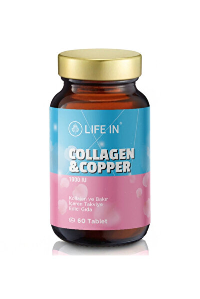 Life In Collagen & Copper 60 Tablets Liposomal Technology Dietary Supplement with Multiple Collagen Peptides