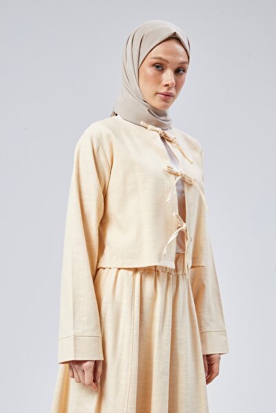 EN WOMAN Flamli Linen Skirted Kimono Set