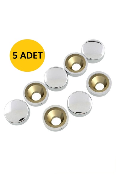 sywoods Vida kapağı 15 mm krom 5 adet vida kapama kapatıcı tıpa