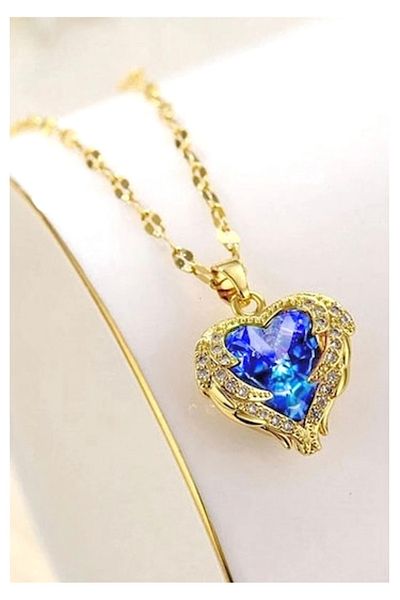pullmarkt Planet Blue Purple Color Changing Stone - Women's Necklace
