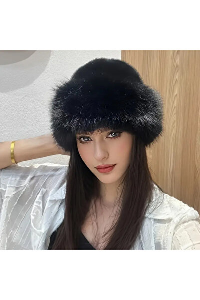 Eilo Luxury Winter Plush Fur Hip Hat - Faux Fur, Russian Slavic Mongolian Col...