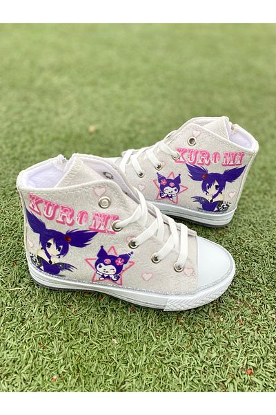 NS Little Tenis pentru fete cu imprimeu Kuromi, ortopedic, fund plat.