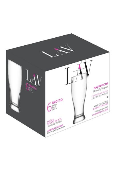 LAV 6-Piece Brotto Glass Set Clear 565ml