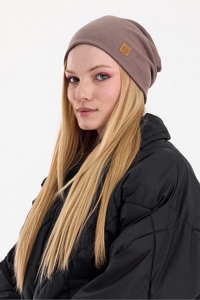 Butikgiz Thermal Brown 100% Cotton - 2 Styles in 1 Beanie Premium Cuts Series