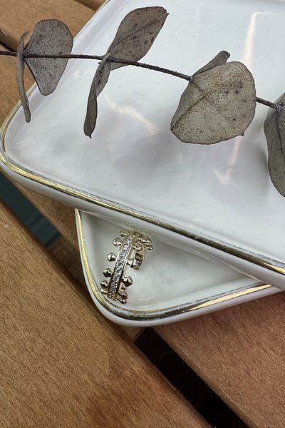 My Joyas Design Gold Colored Minimal Nail Model Cartilage Earrings