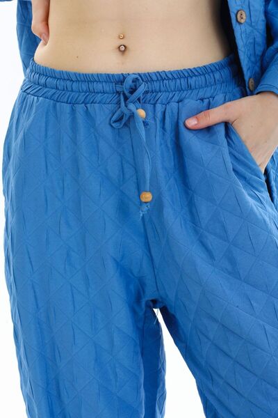 Reji Baggy Model Diamond Patterned Trousers