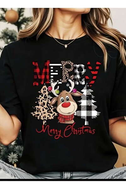 PERISENSE Women Men New Year Happy New Year T-Shirt Christmas Christmas Print...