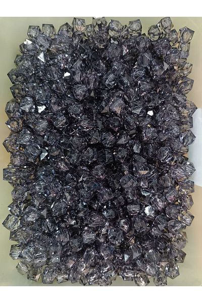 Hobimos 500Pcs 12 mm Grey Acrylic Cube Bag Jewelry Beads