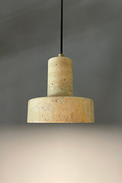 Fivorno Aydınlatma Mermer Traverten Tekli Led Sarkıt Aydınlatma