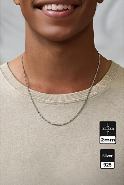 Genel Markalar 2mm Gurmet 925 Ayar Gümüş Kolye