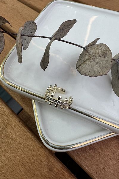 My Joyas Design Gold Colored Minimal Nail Model Cartilage Earrings