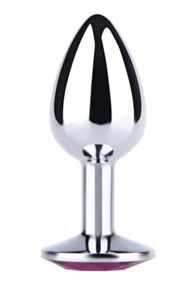 Metal Elmas Taşlı Küçük Boy Anal Plug 7 Cm