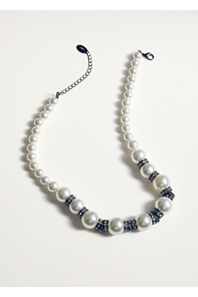 MANGO Woman Boncuklu kolye